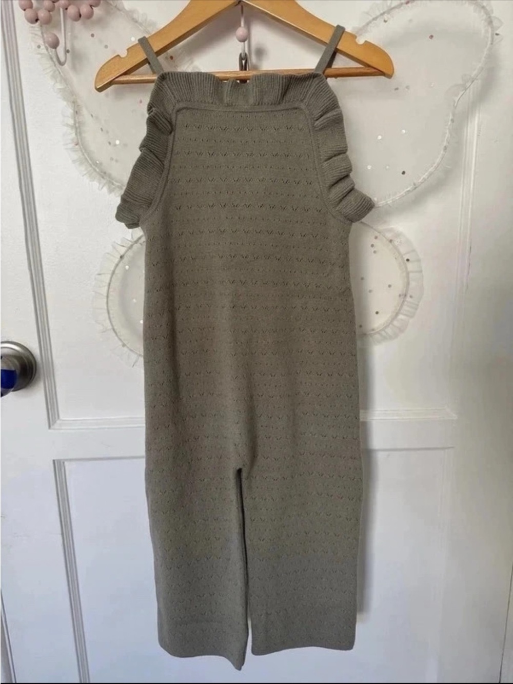 Zara Knit Pointelle Overalls